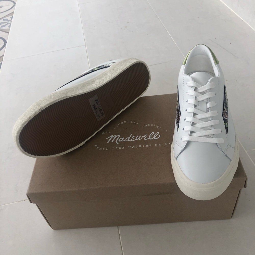Madewell Sneakers Snake-Embossed Metallic Leather - Picture 6 of 8